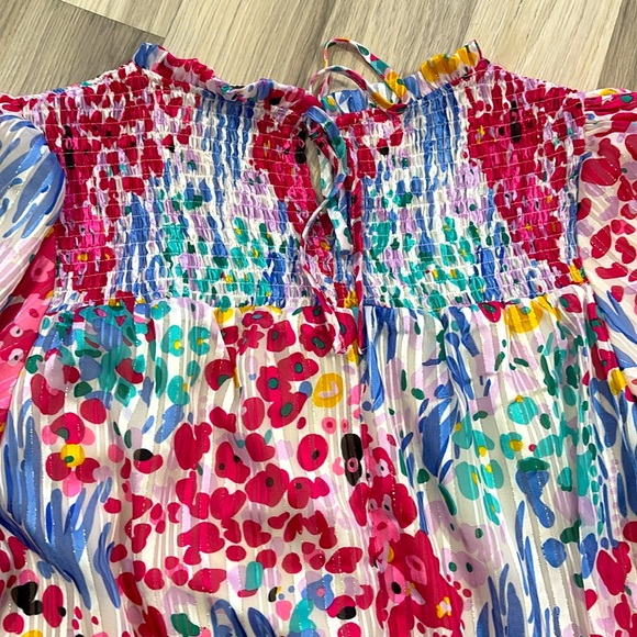 Umgee Colorful Smocked Top Bollon  Sleeve Size XL‎ - Picture 11 of 11